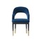 Manhattan Comfort 5-Piece Rockaway 70.86 Dining Set with 4 Carrington Chairs in Black and Midnight Blue 4-DT02DC089AR-BKBL - alternate 5